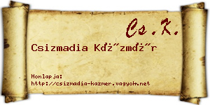 Csizmadia Kázmér névjegykártya